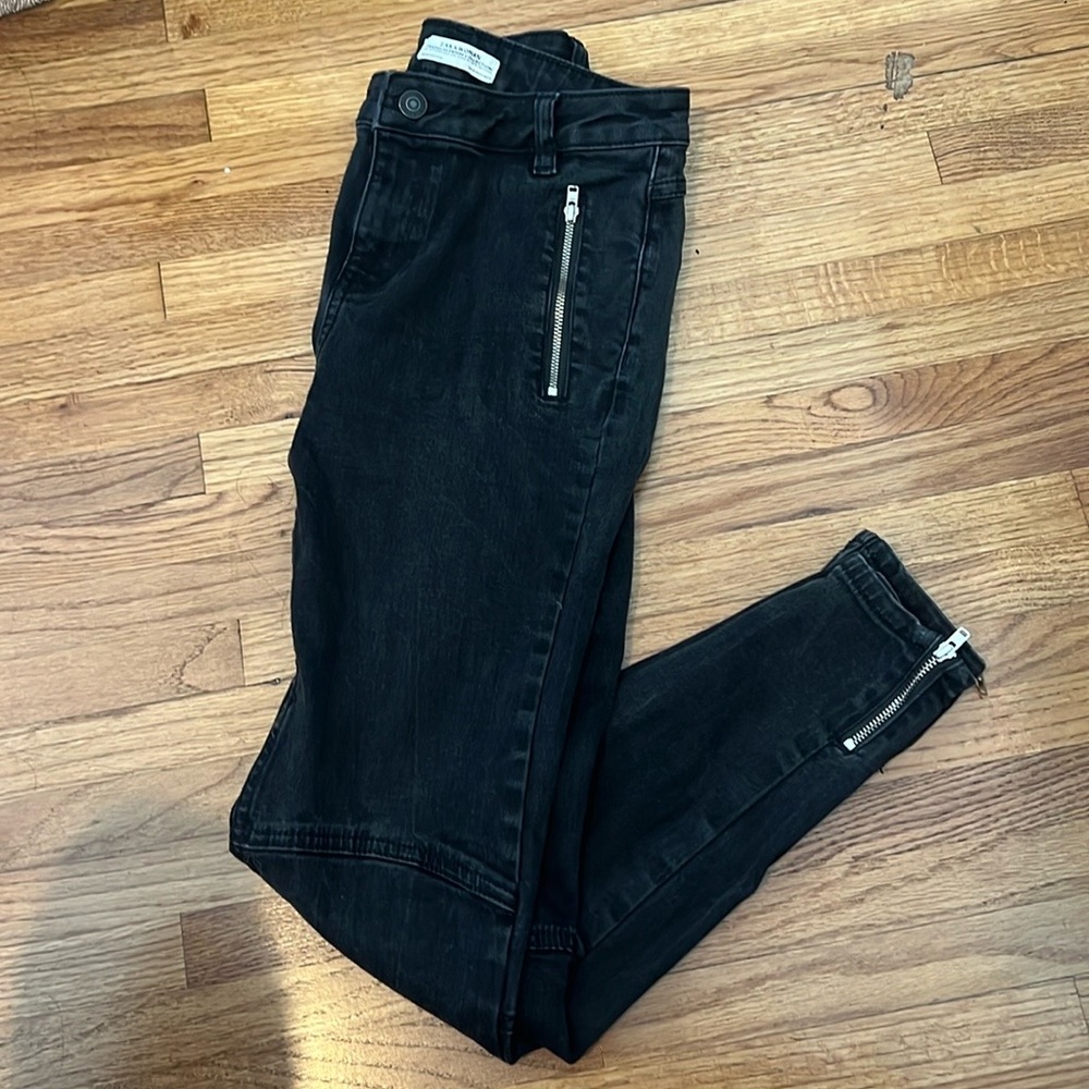 Zara Premium Denim Collection Black Jeans